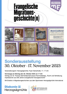 Plakat zur Sonderausstellung in Herzogsägmühle